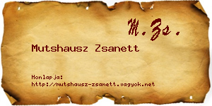 Mutshausz Zsanett névjegykártya
